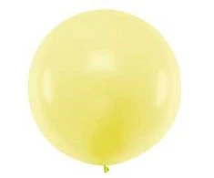 Balionas 1m skersmens geltonas pastelinis