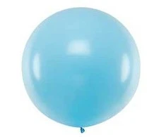 Party Deco Balionas 1m skersmens melsvas pastelinis