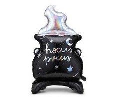 PartyDeco Balionas folinis helovinui "Katiliukas Hocus Pocus" 64.5&amp;109.5 cm