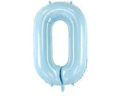 Party Deco Balionas folinis skaičius 0 melsvas 86cm