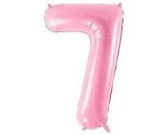 Party Deco Balionas folinis skaičius 7 rožinis 86cm