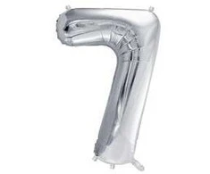 Balionas folinis skaičius 7 sidabrinis 72cm