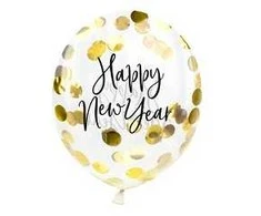 Balionas su konfeti "Happy New Year"