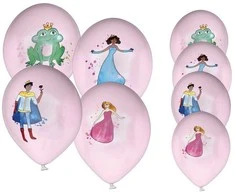 Balionų rinkinys 30 cm 8 vnt rožiniai "Princesės"