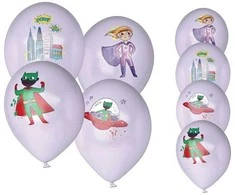 Balionų rinkinys 30 cm 8 vnt violetiniai "Herojai"