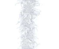 Party Deco Boa plunksnos baltos 180cm
