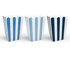 PartyDeco Dėžutės popcorn "Little plane" 6 vnt 7*7*12,5cm
