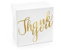Party Deco Dėžutės pyragaičiui "Thank You" 10 vnt 14*8,5*14cm