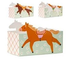 Party Deco Dėžutės užkandžiam "Arkliukai" 3 vnt 7,5*11*17cm
