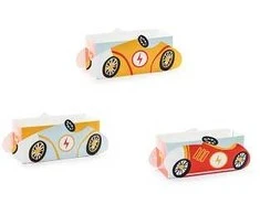Party Deco Dėžutės užkandžiams "Cars" 3 vnt 7,5*17*7,5cm