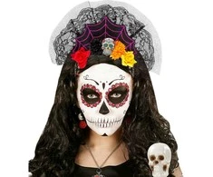 Dia de los muertos lankelis su rožėmis