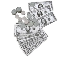 Dolerių banknotų ir monetų rinkinys