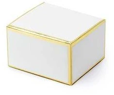 Party Deco Dovanų dėžutės baltos 10 vnt 6*3,5*5,5cm