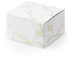 Party Deco Dovanų dėžutės baltos 10 vnt 6*3,5*5,5cm