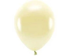 Eco balionai 10 vnt 30cm blizgantys gelsvai balti