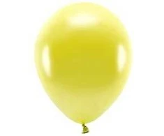 Eco balionai 10 vnt 30cm blizgantys geltoni