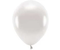 Party Deco Eco balionai 10 vnt 30cm blizgantys perlo spalvos