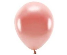 Party Deco Eco balionai 10 vnt 30cm blizgantys rausvai auksiniai
