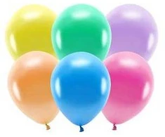 Eco balionai 10 vnt 30cm blizgantys spalvoti