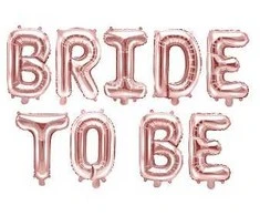 Party Deco Foliniai balionai "BRIDE TO BE" rausvi 340*35cm