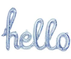 Foliniai balionai "hello" sidabriniai 72*45cm