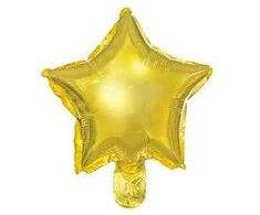Party Deco Foliniai balionai "žvaigždė" 25cm 25 vnt auksiniai