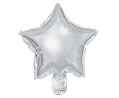 Party Deco Foliniai balionai "žvaigždė" 25cm 25 vnt sidabriniai