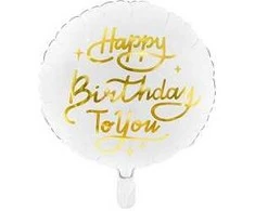 Party Deco Folinis balionas "Happy birthday to you" 35cm