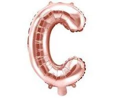 Folinis balionas raidė C rausvas 35cm
