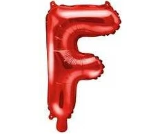 Folinis balionas raidė F raudonas 35cm