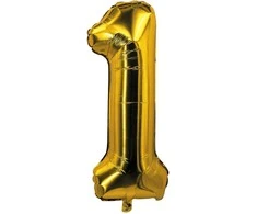 Folinis balionas skaičius 1 auksinis 30 cm