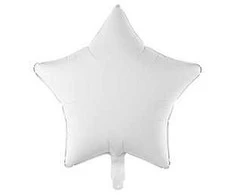 Party Deco Folinis balionas "Žvaigždė" 48cm baltas
