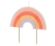 PartyDeco Gimtadienio žvakutė "Vaivorykštė" marga 4.5cm