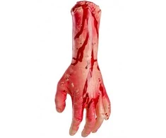 Halloween plastmasinė kraujuota ranka 33cm