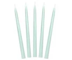 Party Deco Ilgos didelės žvakės 24cm 10vnt žalios