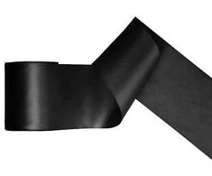 Party Deco Juostelė satino 100mm/25m juoda