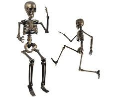Kabantis bronzinis skeletas 40 cm – Helovino dekoracija
