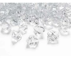 Party Deco Konfeti deimantai 25*21mm 50 vnt skaidrūs