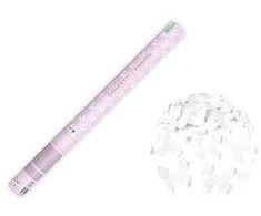 Party Deco Konfeti patranka 60cm su baltais drugeliais 1 vnt
