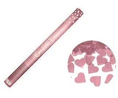 Party Deco Konfeti patranka 60cm su rausvai auksinėm širdelėm 1 vnt