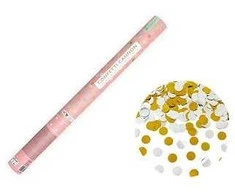 Konfeti patranka circles aukso ir sidabro 60cm 1 vnt