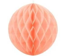 Party Deco Korėtas apvalus papuošimas 10cm 1 vnt persikinis
