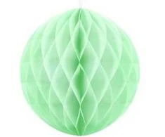 Party Deco Korėtas apvalus papuošimas 10cm 1 vnt žalsvas