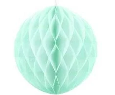 Party Deco Korėtas apvalus papuošimas 20cm 1 vnt melsvai žalsvas