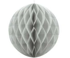 Party Deco Korėtas apvalus papuošimas 30cm 1 vnt pilkas