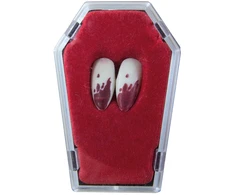 Kraujuoti vampyro dantys dėžutėje