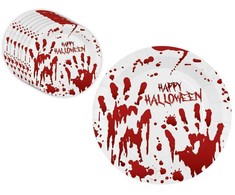 Lėkštutės vienkartinės popierinės "Happy Halloween" 23 cm 8 vnt
