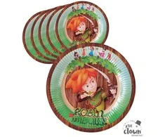 Lėkštutės vienkartinės popierinės "Robin Hood" 23 cm 8 vnt