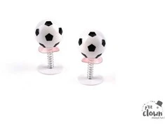 Mini futbolo kamuolys su spyruokle šokinėjantis 2 vnt