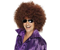 Perukas afro vyriškas rudas